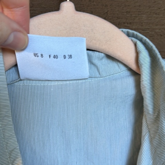 Akris Punto Sleeveless Flared Gray Striped Dress size 8 - Picture 7 of 7